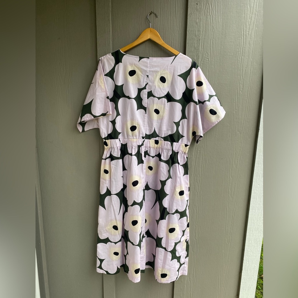 Marimekko Siloinen Pieni Unikko 2 Midi Dress Large NWOT Poppy - Picture 7 of 15